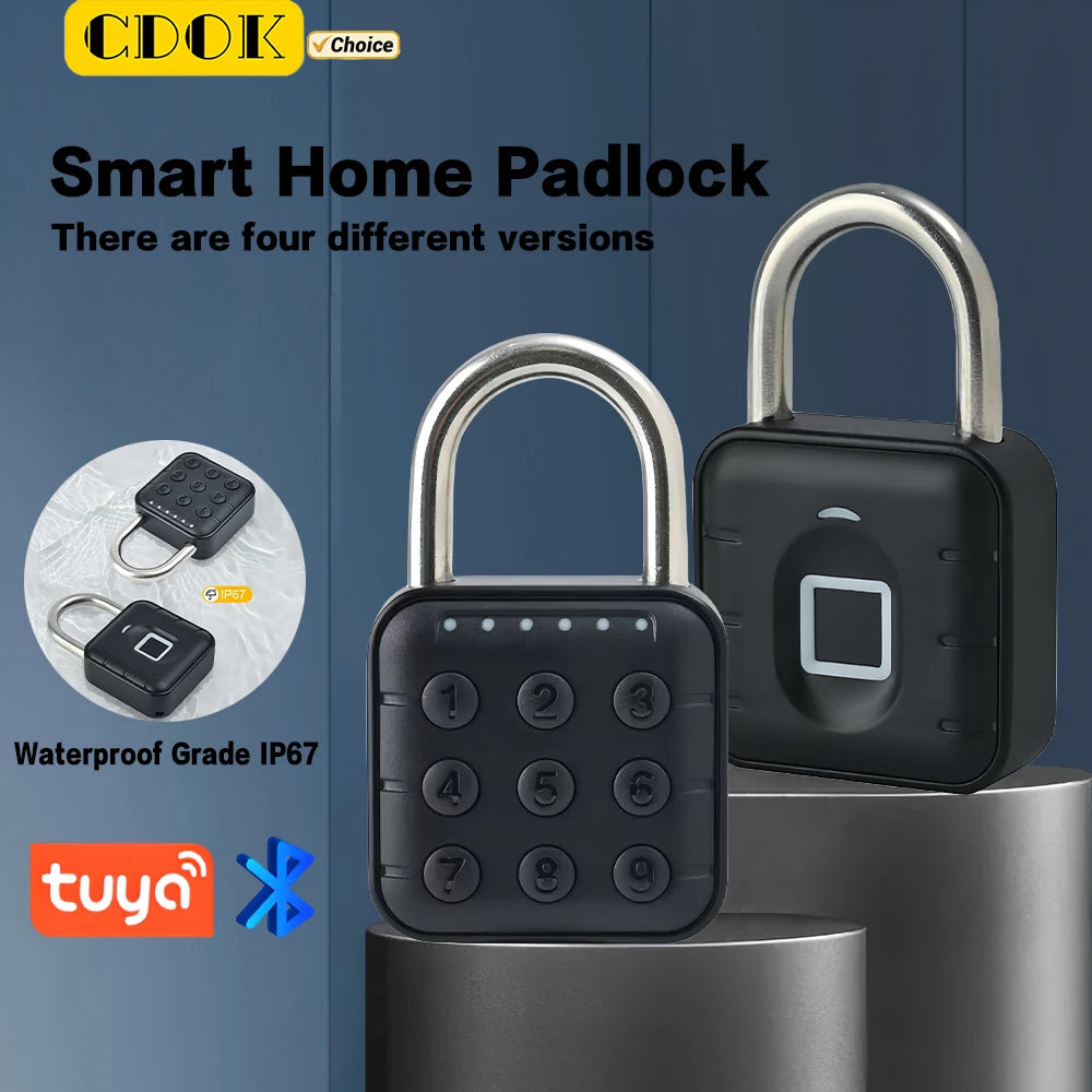 CDOK SY12 smart padlock, IP65 waterproof, suitable for school/gym lockers, suitcases, eliminating the trouble of carrying keys