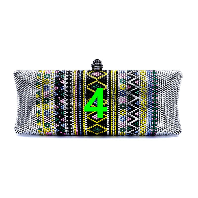 Women's Sparkling Rhinestone Dragonfly Evening Clutch Bag Glamorous Beaded Design for Parties & Events Can Be Matched with Shoe