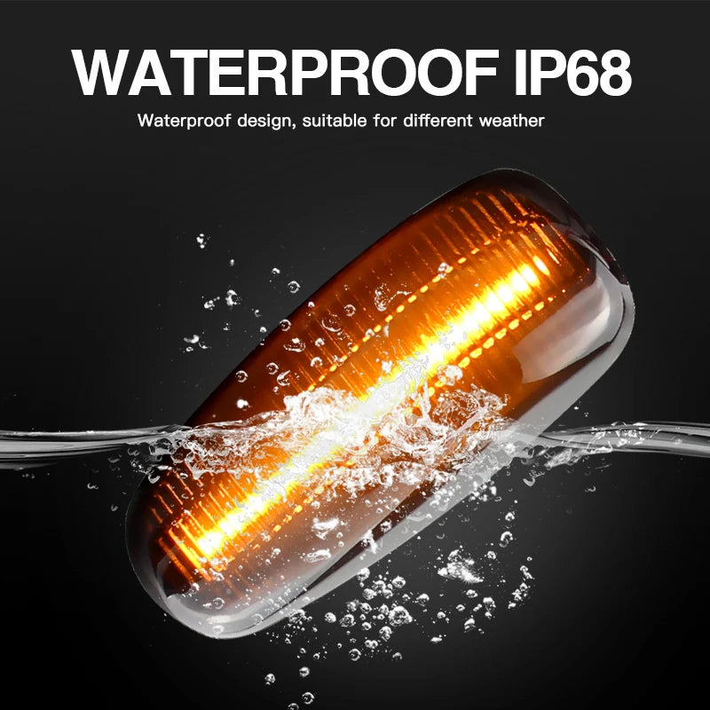 2PCS LED Side Marker Turn Signal Lights Canbus For Mercedes E-Class W124 84-98 W210 95-03 ML-Class W163 98-02 C-Class W202 93-02