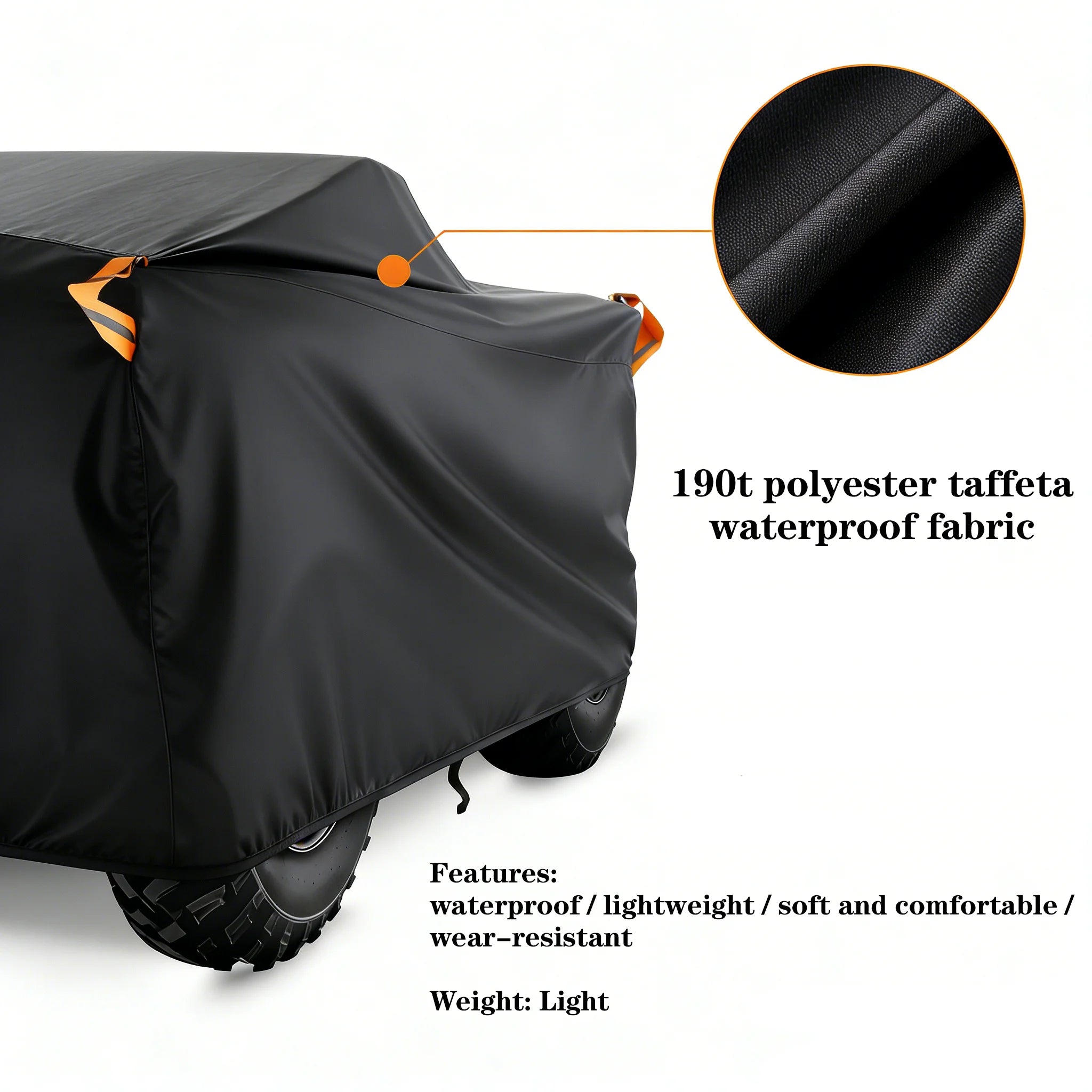 190T Universal Quad Bike ATV Cover Waterproof Dust UV Protector for Motorcycle Scooter Kart Motorbike for Polaris Honda Yamaha