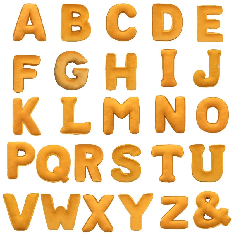 40cm English Letters Pillow Cushion Living Room Decor 26 Letter Hug Pillow Party Pillow Teaching Words Game Girl Gift