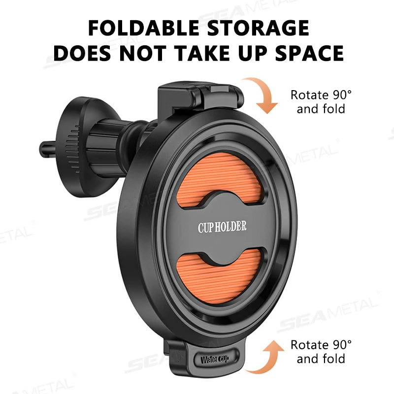 SEAMETAL Car Air Outlet Vent Water Cup Holder Foldable Universal Drink Rack Anti Shake Stable Car Cup Holder Storage Fixed Stand