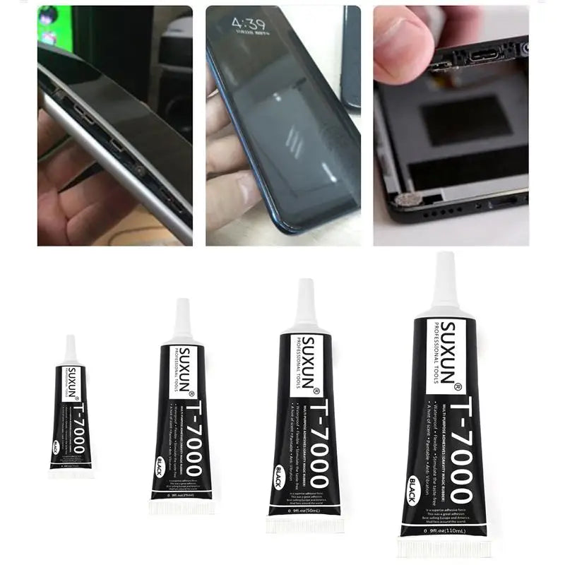 15/25/50/110ML T7000 T8000 B7000 Glue Repair Cell Phone Touch Screen Adhesive Electronic Components Glue With Applicator Tip