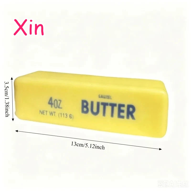 Crunchy Butter Cheese Stick Squishy Fidget Toy Slow Rebound Sound Crispy Butter Bar Toy Finger Squishy Prank Vent Toy for Adult