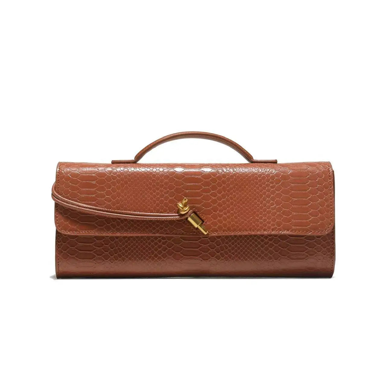 Women Luxury Design Top Handle Bag Evening Clutch Handbag Vintage Texture Crossbody Shoulder Long Purse For Lady Dinner Party