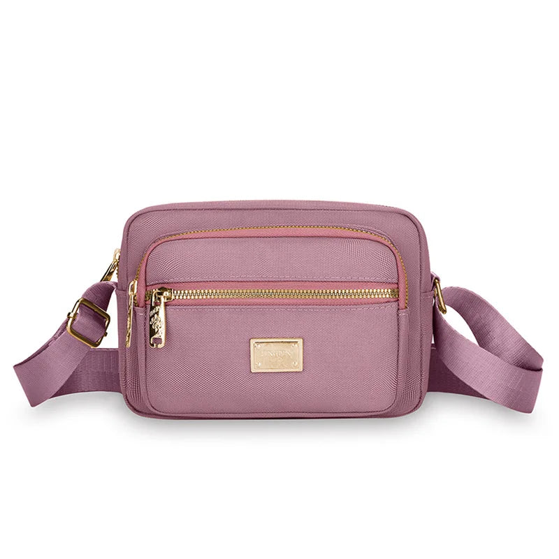Portable Commuter Small Square Shoulder Bag Multi-layer Storage Business Bag Simple and Durable Oxford Cloth Crossbody Bag