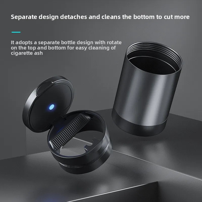 Multifunctional Car Ashtray for Car LED Lighted Alloy Creative Cup Seat Ashtray Car Interior