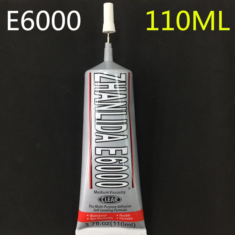 F6000 110ml Super Liquid Glue ZhanLiDa E6000 Epoxy Resin Adhesive DIY Rhinestone Jewelry Fix Phone Screen Glass Nail Gel Pen