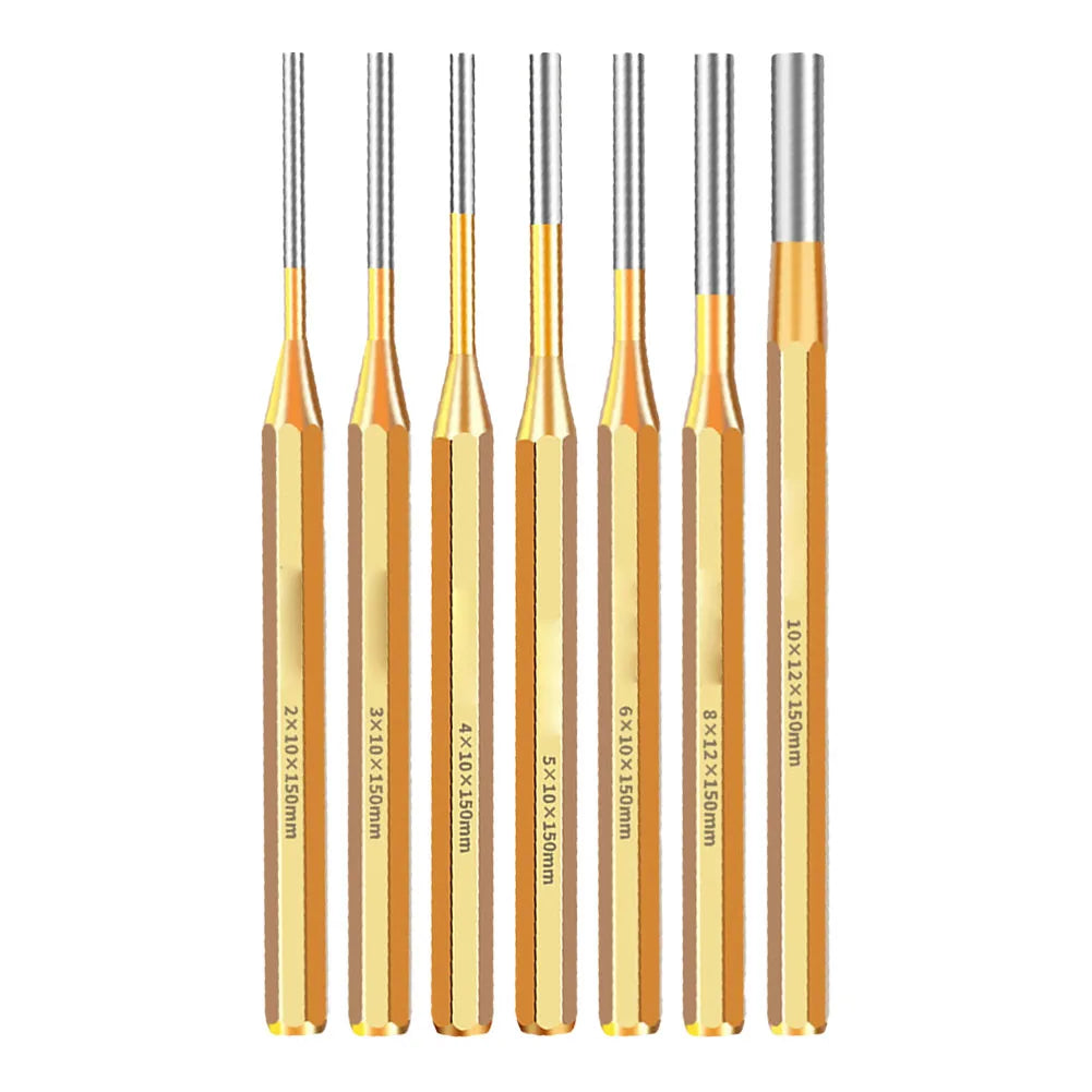1Pc Heavy Duty Brass Pin Punch Remover 2-10mm With Chisel And Cone Tips For Watch Repair Drilling Marking 150mm