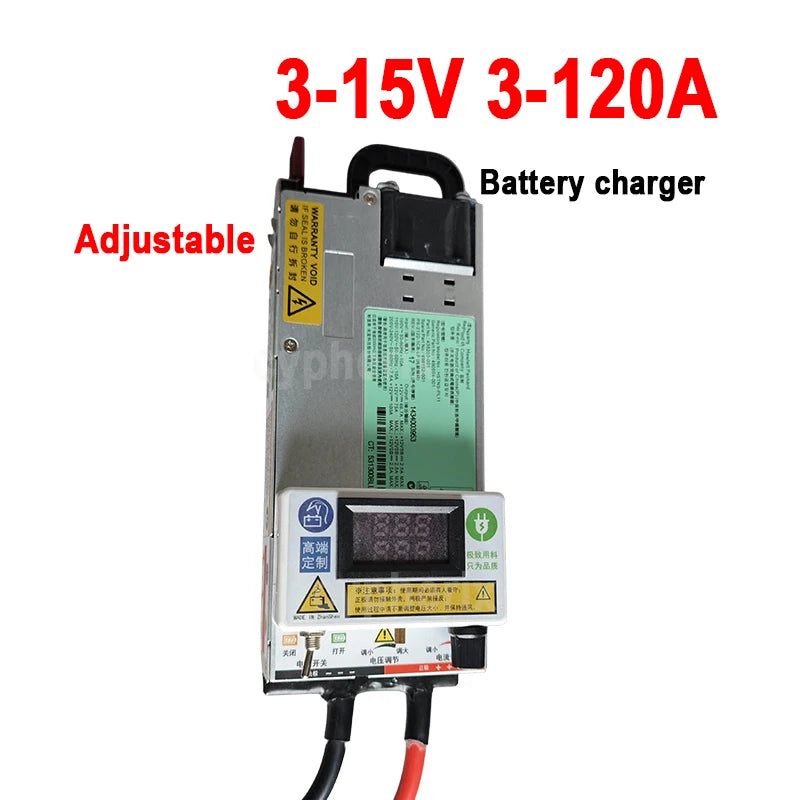 12V 120A Adjustable Charger Lifepo4 3-15v 3-120A 100A 80A 60A 50A 14.6V 4.2V Charger 12.6v 100A Lithium Polymer For Lithium Ion