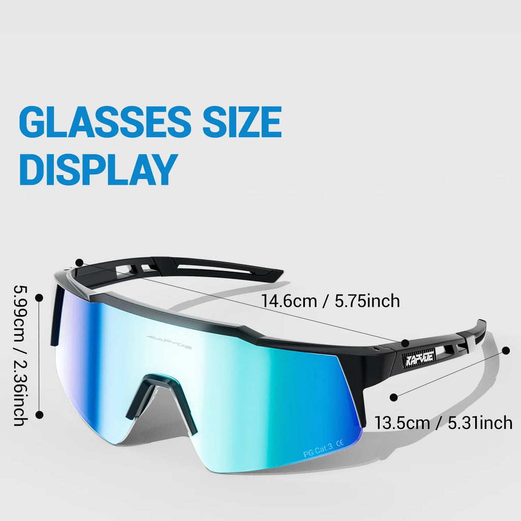 KAPVOE UV400 HD Polarized Hiking Sunglasses Sun Protection Outdoor Sports Glasses Cycling Driving and Climbing MTB Sunglasses