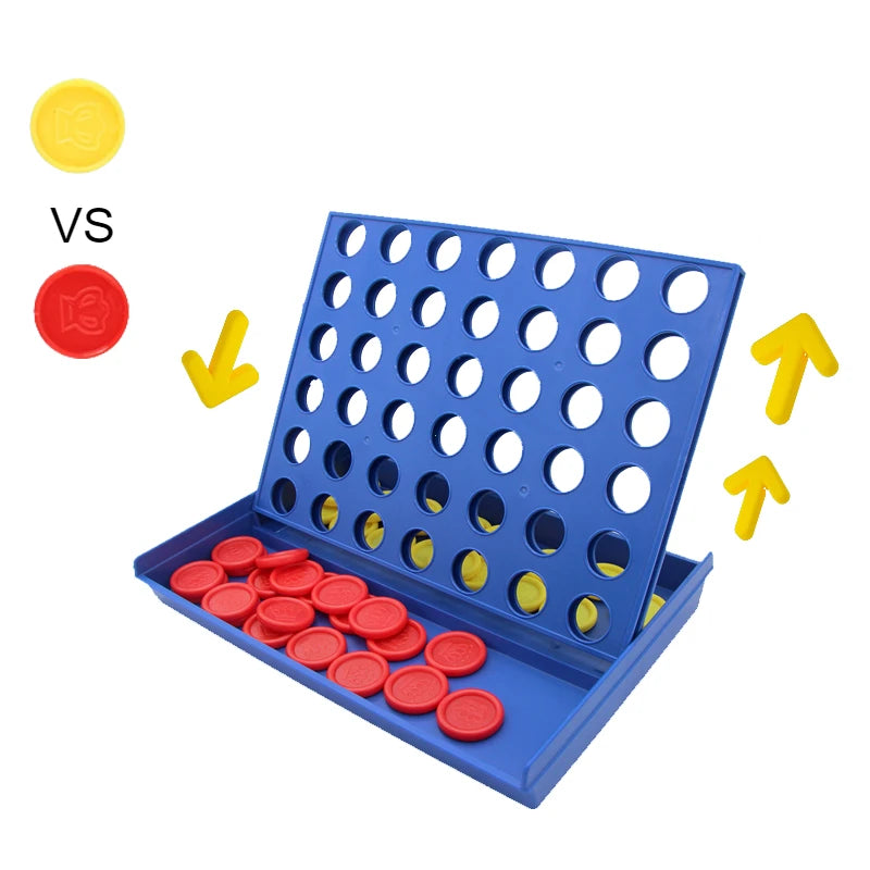 Connect 4 in A Line Board Game Children's Educational Toys Foldable Kids Children Line Up Row Board Puzzle Toys Game Simon