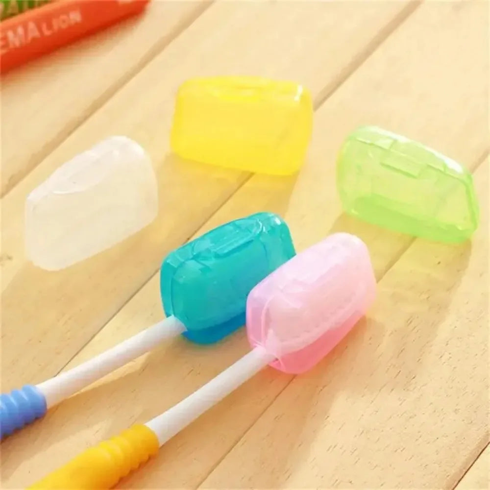 5pcs Portable Toothbrush Head Protector Hygienic Dust-Proof Cover Travel Case for Brush Head Storage Travel Toothbrush Case