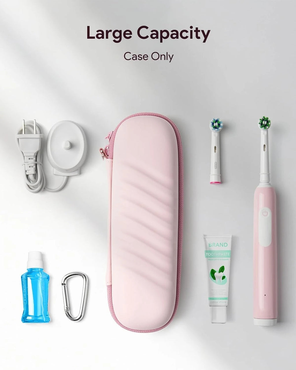 Electric Toothbrush Case for Oral-B Pro/iO/Philips Sonicare, Waterproof Traveling Storage Bag with Mesh Pocket Covers Protection