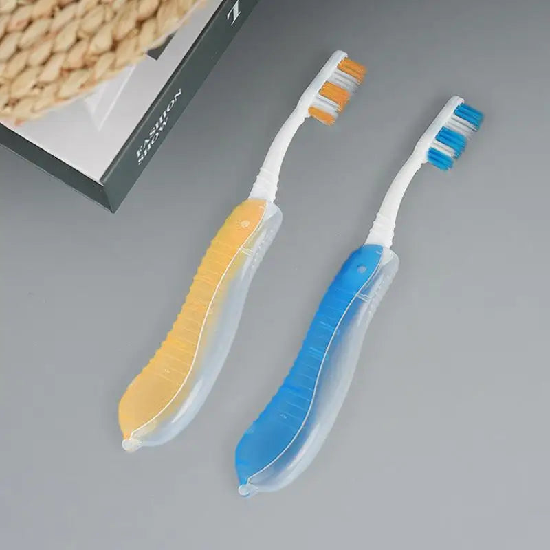 For Trip Daily Use Women Men Travel Folding Toothbrush Portable Toothbrush Built In Cover Multi Color Size Collapsable Brush