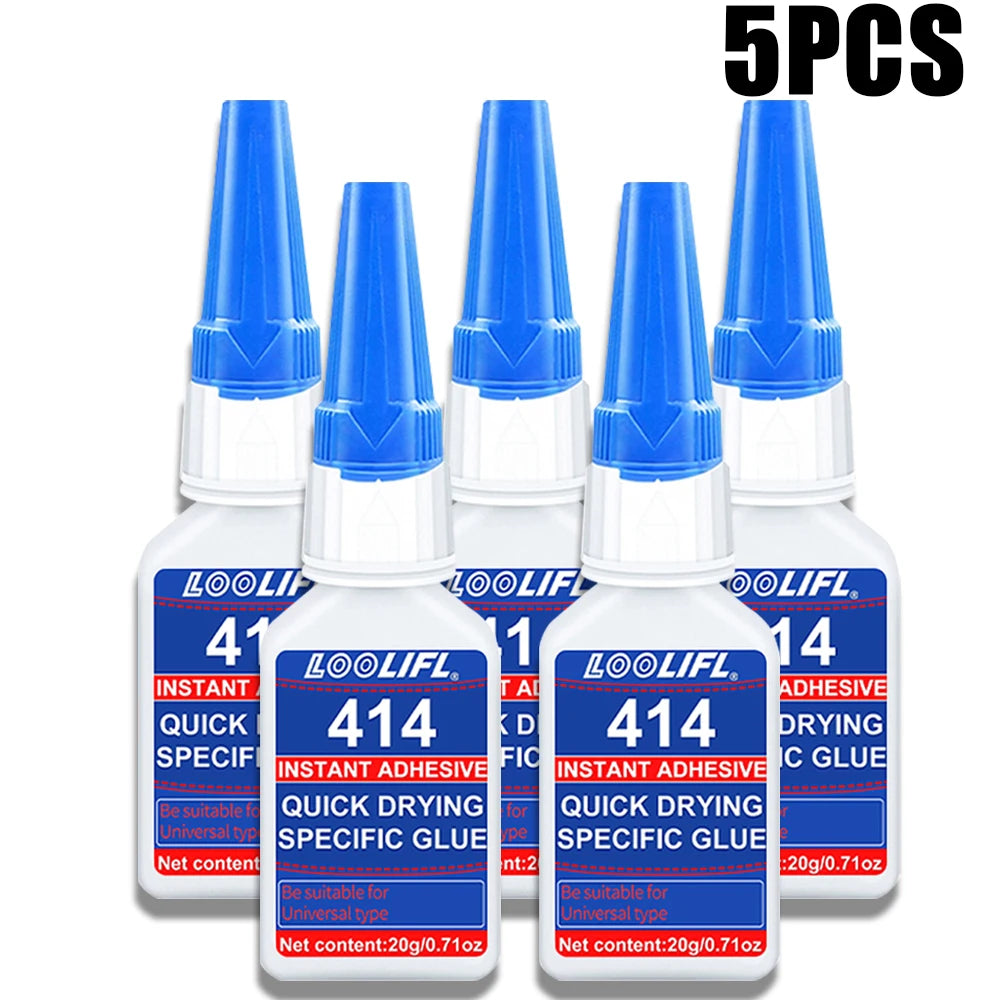 414 Instant Adhesive Quick Drying Super Glue Universal Strong Bond for Plastic Rubber Metal Ceramic Wood Cyanoacrylate Adhesive