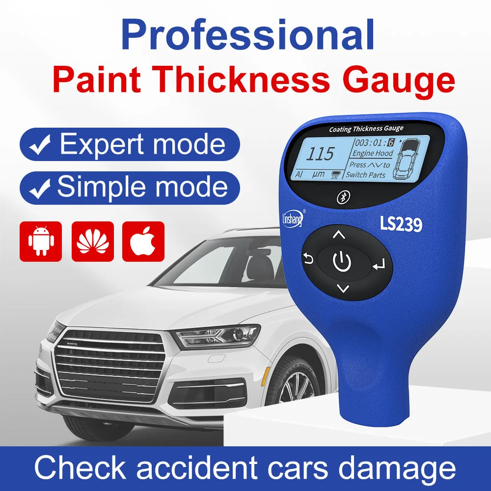 New Upgrade Car Paint Tester High Precision Paint Meter Professional Coating Thickness Gauge LS239