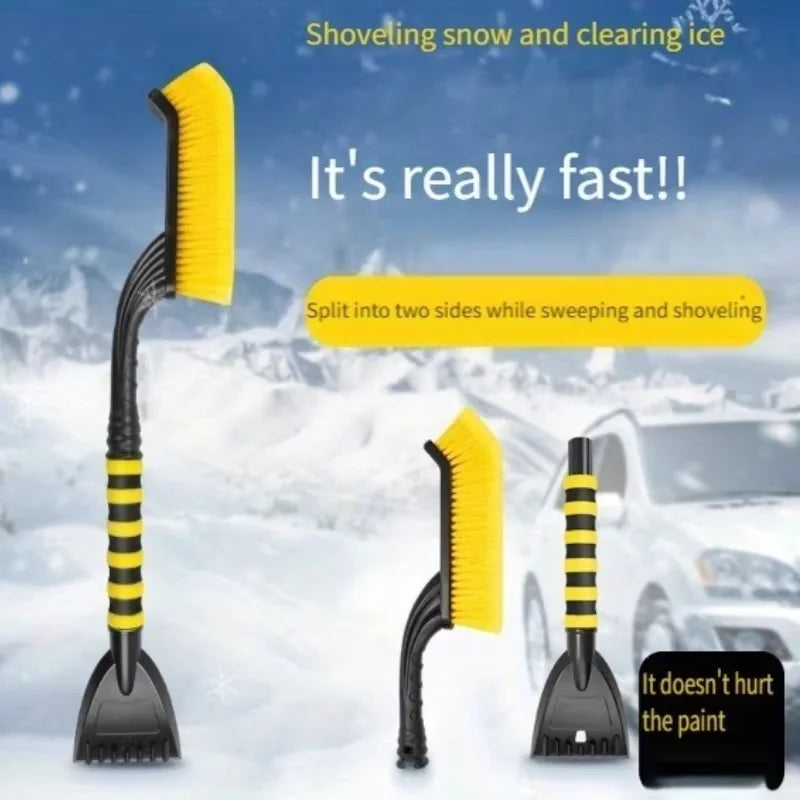 Winter Detachable Car Snow Sweeper Handle Car Rotatable Cleaning Brush Deicer Car Windshield