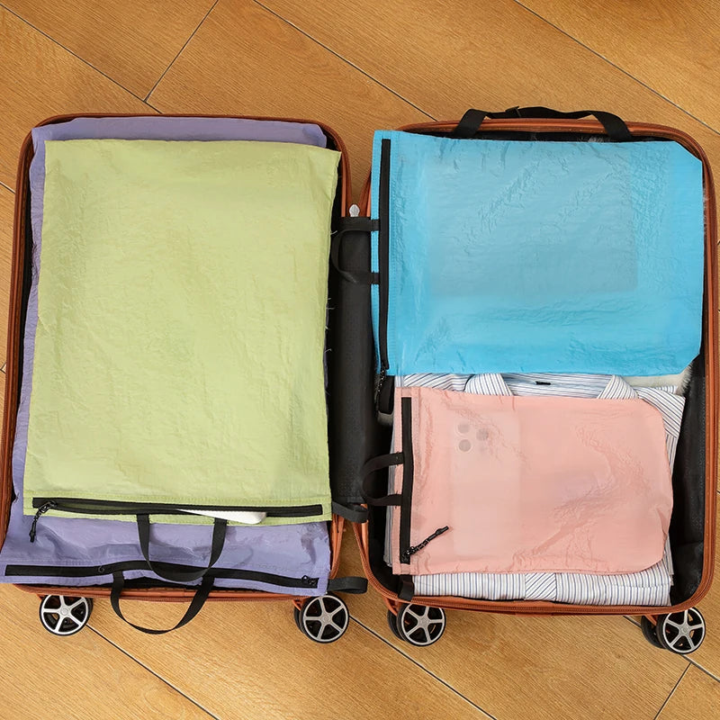 Reusable Nylon 4-Size Travel Storage Pockets With Hand Strap Water-resistant Clothing Organizer For Trip Packing 4size/lot