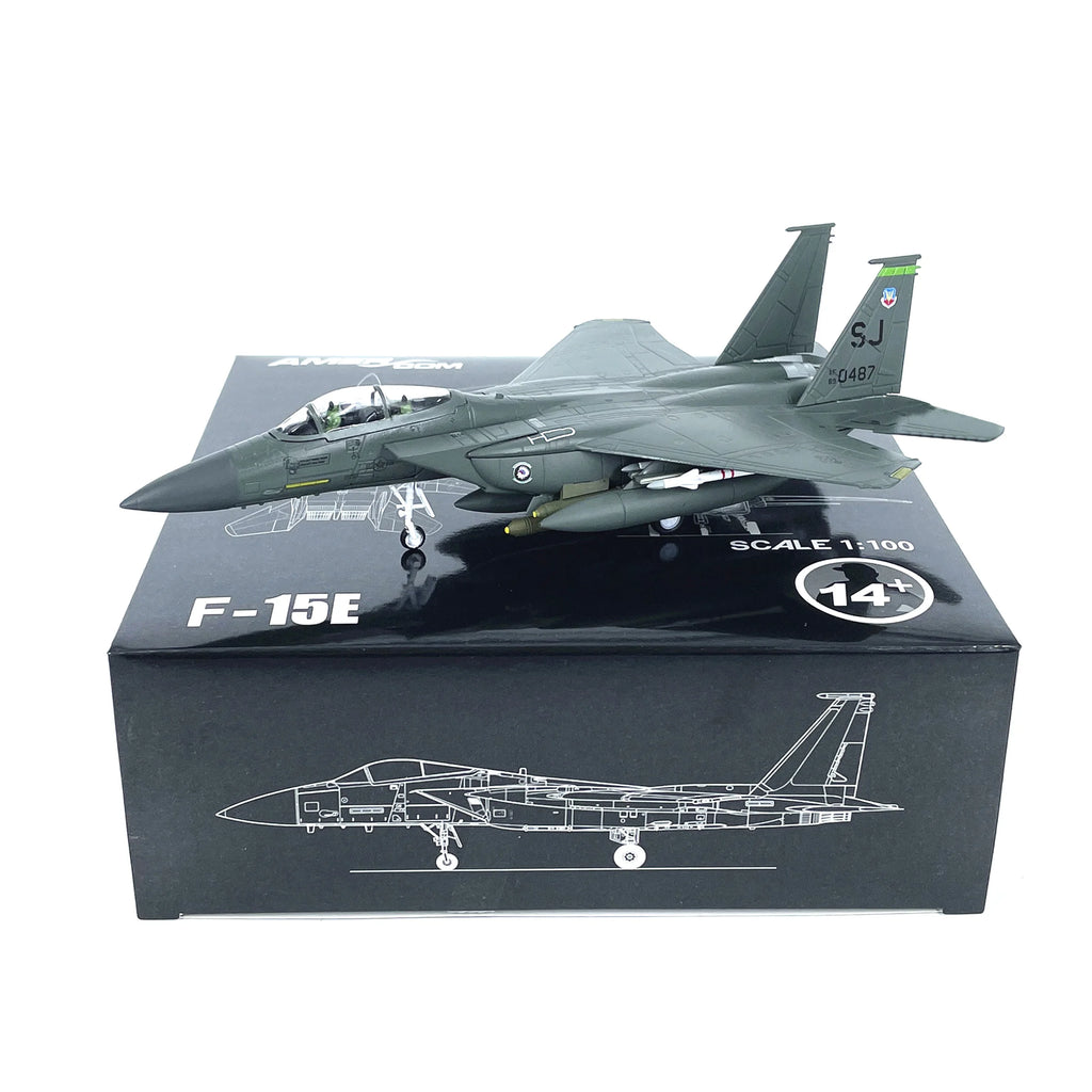 1: 100 US F15E fighter model SJ0487 alloy finished product model