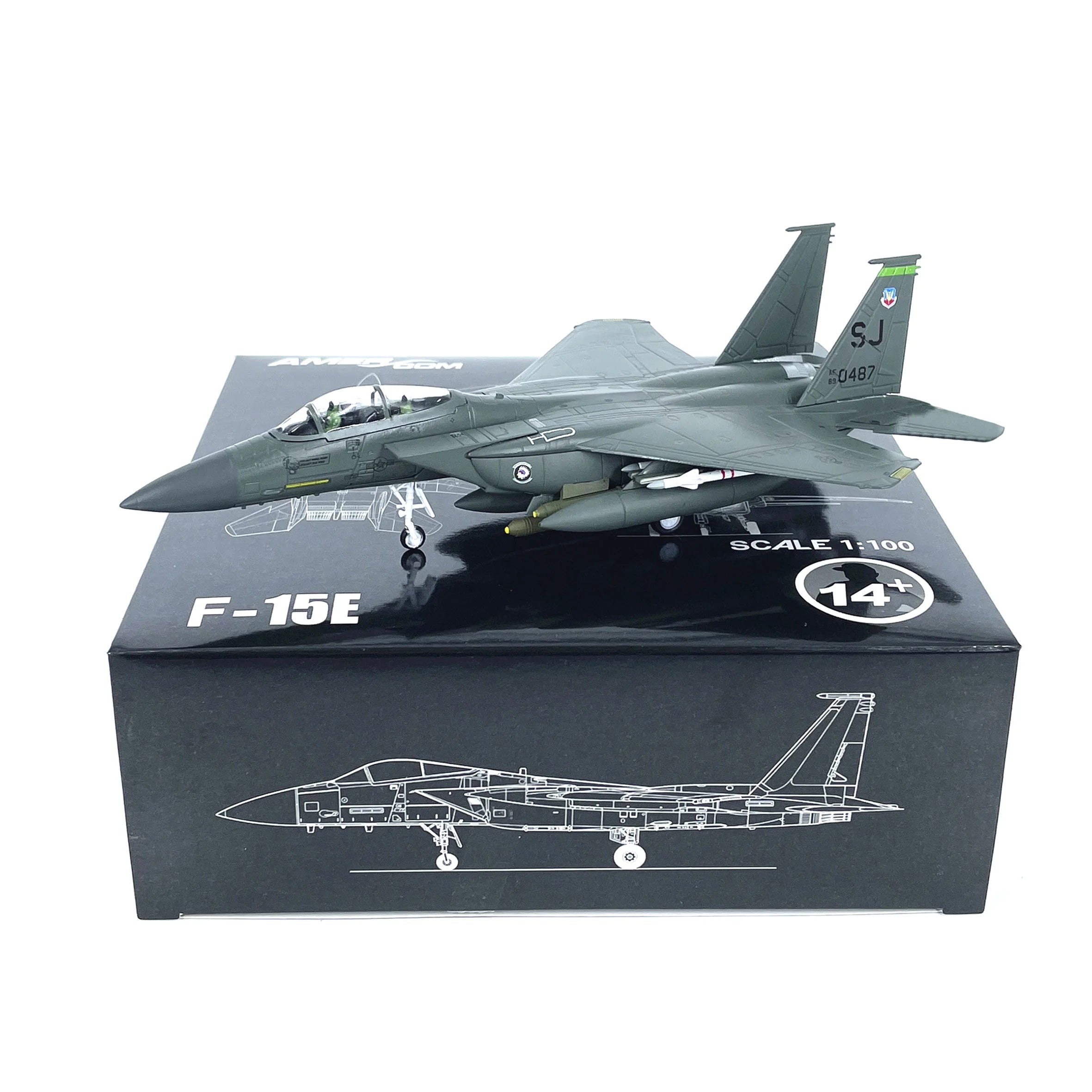 1: 100 US F15E fighter model SJ0487 alloy finished product model