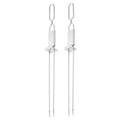 2/4/6Pcs Barbecue Grill Fork Stainless Steel Semi-automatic Double Head Metal Skewers Portable BBQ Fork Camping Picnic Grilling