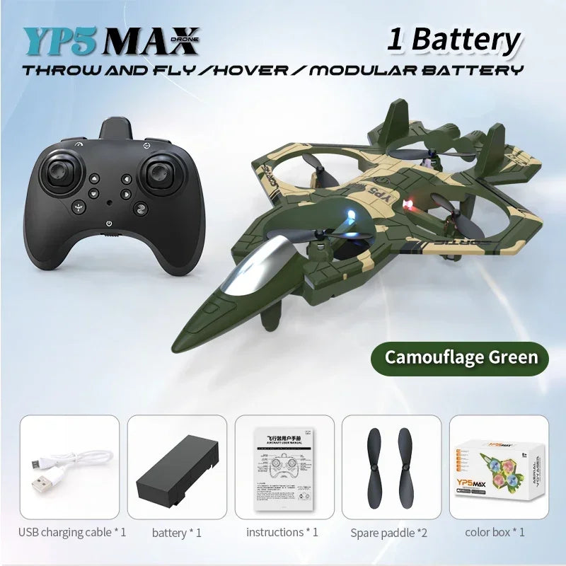 YP5MAX FPV Drone 4K HD Camera Screen Remote Control launch Hovering Circling Flight EPP Anti-Collision Easy Control Kid Toy Gift