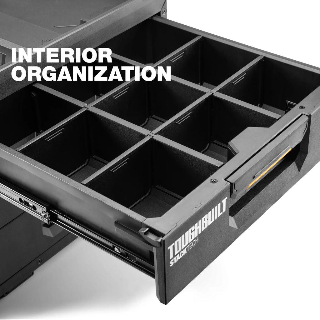 TOUGHBUILT  STACKTECH Drawer Black Tool Box Industrial Punk Box Organizer Parts Box Power Tool Accessories