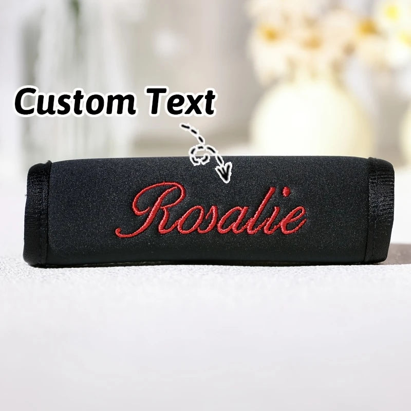 Embroidered name Luggage Handle Wrap For Suitcase Custom Luggage Cover Personalized Velcro Handle Wrap Personalized Holiday Gift