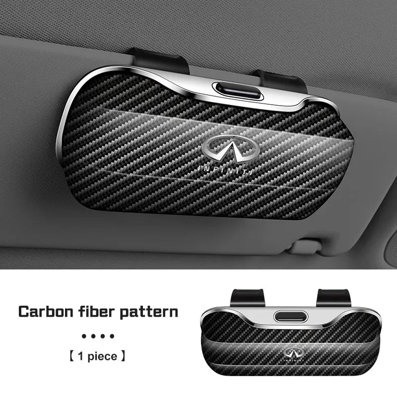 Car Sun Visor Glasses Case Portable For Infiniti G35 G37 Q50 G20 QX50 QX55 QX60 QX80 Q60 FX35 M45 Sunglasses Holder Eyeglass Box
