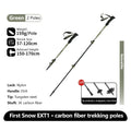 Naturehike Walking Stick First Snow EXT1 Carbon Fiber Hiking Poles 3 Section Ultra-light Telescopic Outdoor Climbing Hiking Cane