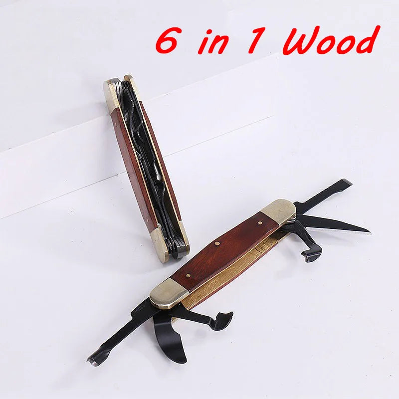 6 in 1 Wood & SK5 Steel Multi-purpose Folding Carving  Multitool Camping/ Home Furnishing Wood Cutter Portable Gift Cutting Tool