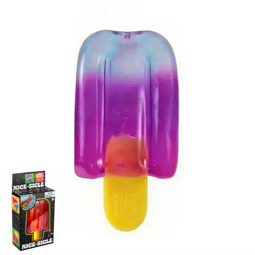 Needoh Ice Cream Squishy Toy Squeeze Toy Sensory Fidget Toy Portable Stress Relief Gadget for Office Home Daily Festival Gifts