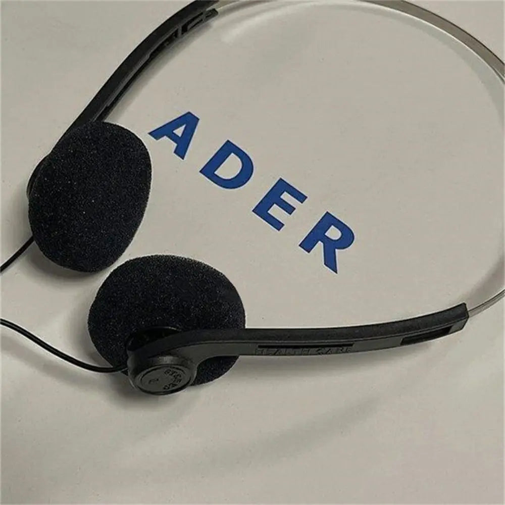 Personality Over Ear Underwire Headphone Vintage 3.5mm Retro Feelings Headphone 80s 90s Wired Music Mp3