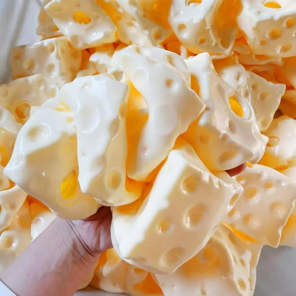 7cm Soft Cheese Ball Skin Squeeze Toy DIY Tactile Satisfaction Sensory Fidget Toy For Relieving Stress Anxiety ADHD Office Gift