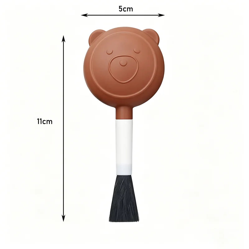 2-in-1 Air Blower Cleaning Tool with Brush for Car Interior, Camera Lens, Keyboard & Phone Screen Dust Removal Kit Portable Kit