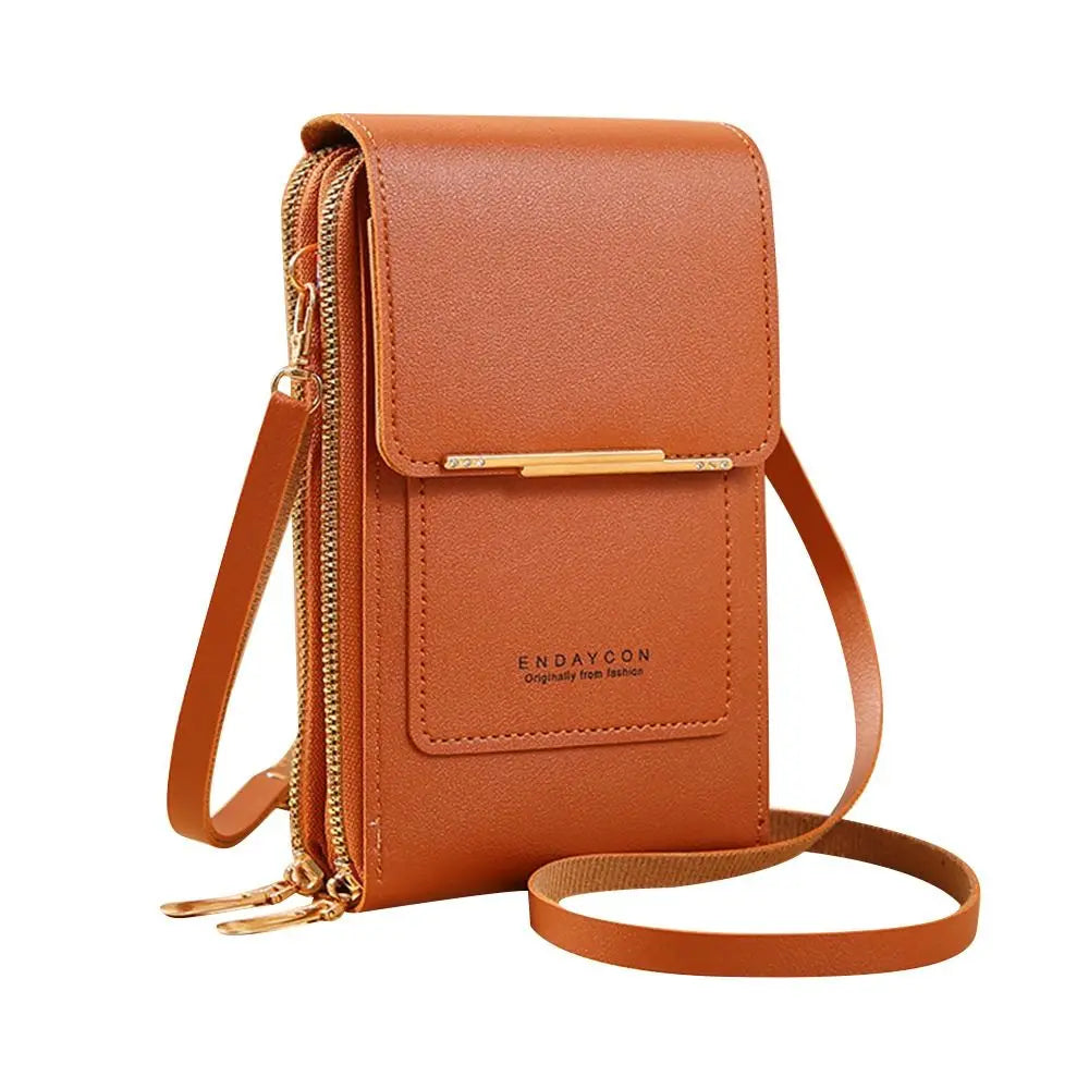High Quality PU leather Crossbody Bags RFID Anti Theft Purse Bag Touch Screen Phone Bag Women Travel Smartphone Handbag