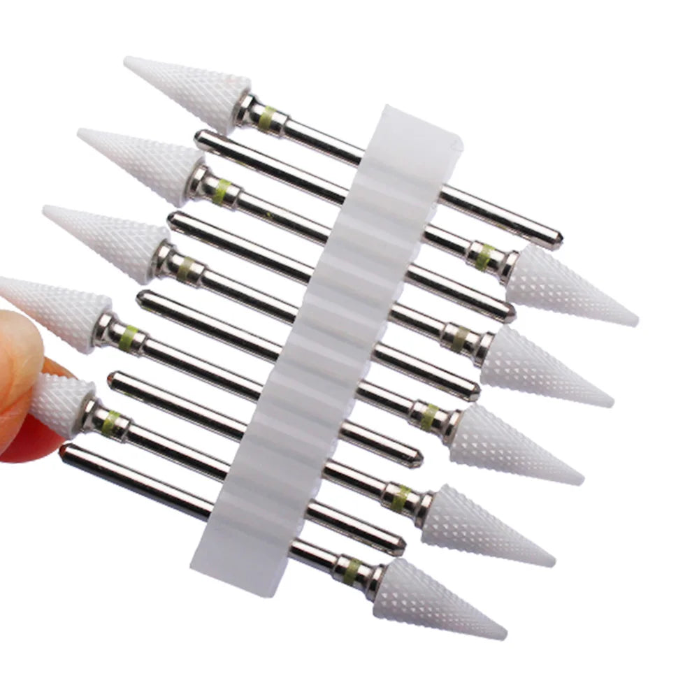 10pc Carbide Manicure Cutters Set Nail Drill Bits Gel Polish Remover Cutter Ceramic Strawberries for Nails Electric Files Tools