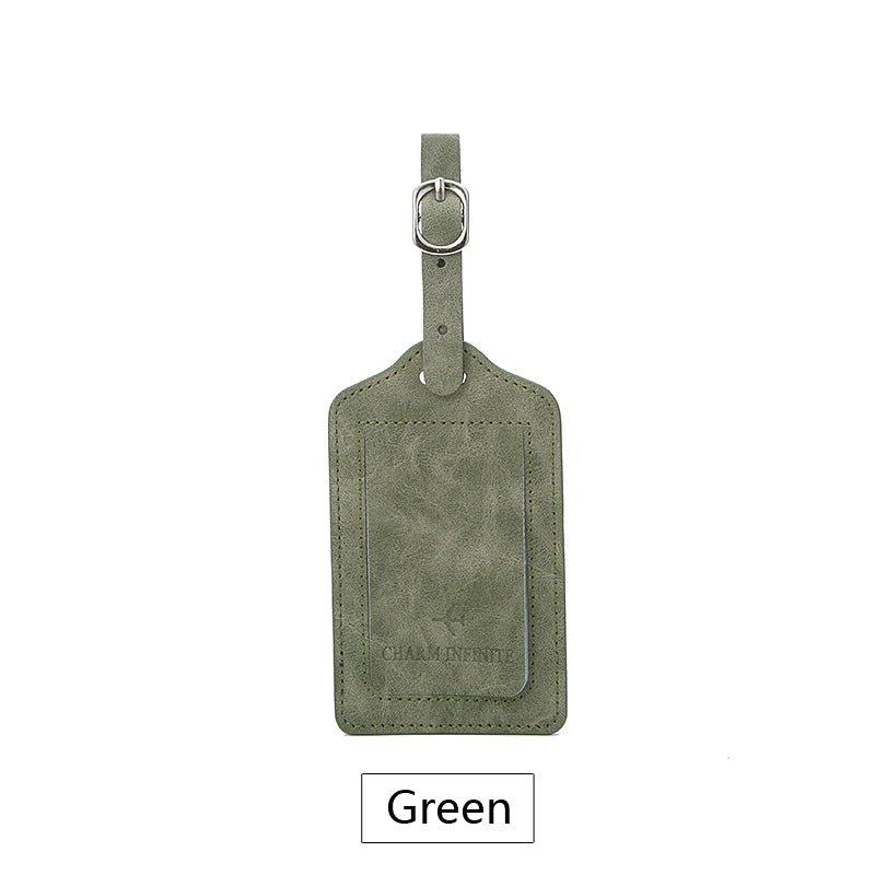 PU Leather Aircraft Logo Luggage Tag, Anti Loss With Name Card, Suitable for Luggage and Travel Bags