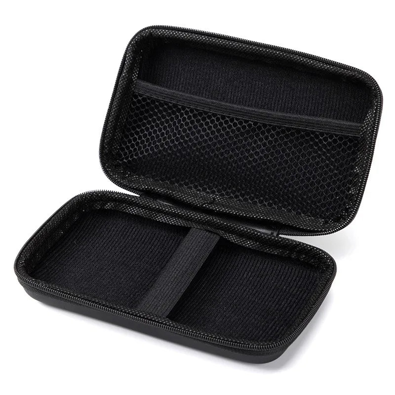 1pcs Car'S Repair Kit Money Box With Zipper Carbon Fiber Pattern Headset Terminal Disassembly Storage Bag Various Size Data Line