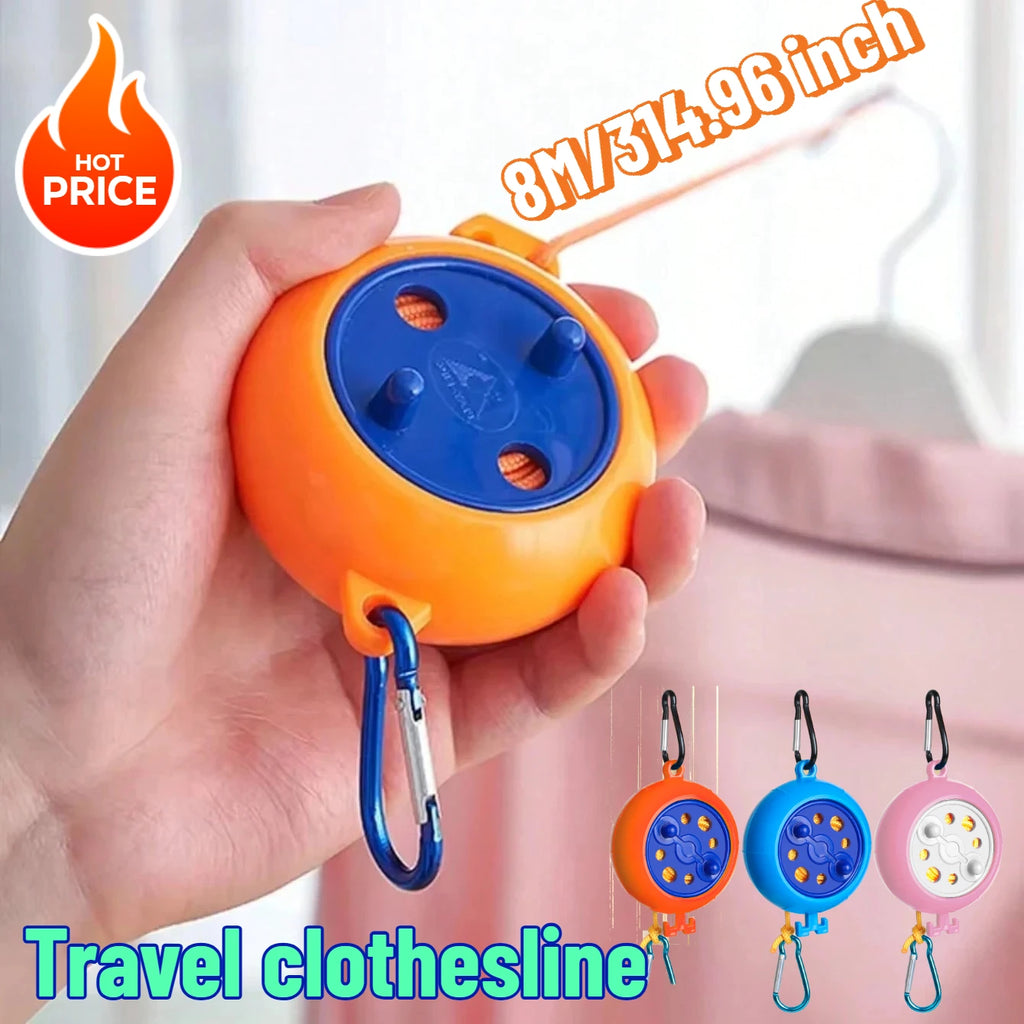 1PC Portable Retractable Clothesline Outdoor Travel Camping Hotel Windproof Anti-slip Laundry Hanger Drying Rope Accessories