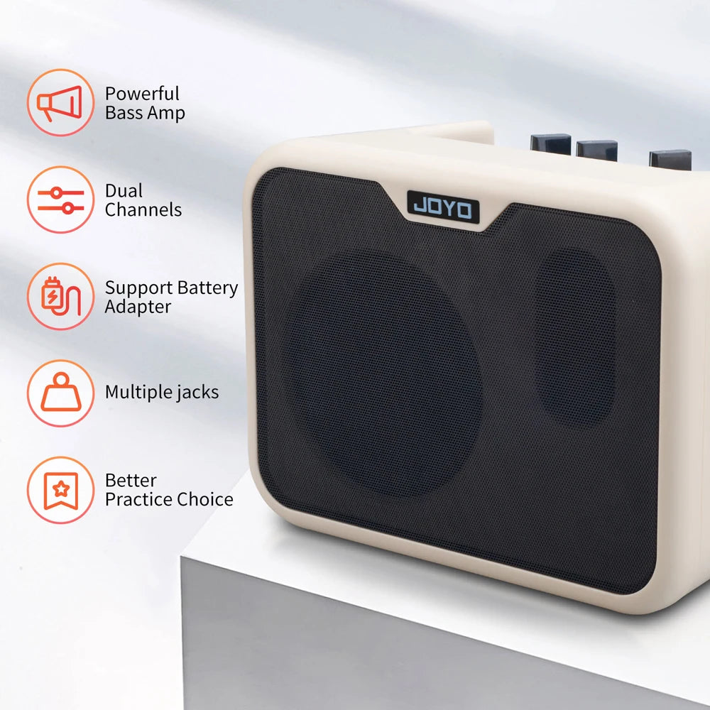 JOYO MA-10B Mini Bass Amplifier Dual Channel 10W Bass Amplifier & Speaker Combo for Bass Guitar Practice