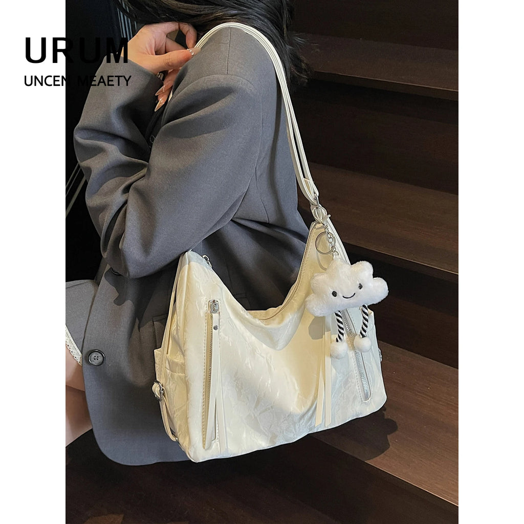 New 299 Multi-Functional Double Shoulder Underarm Bag Women's 2026 New Style Soft PU Square Shape Handbag Tote Bag Crossbody Bag