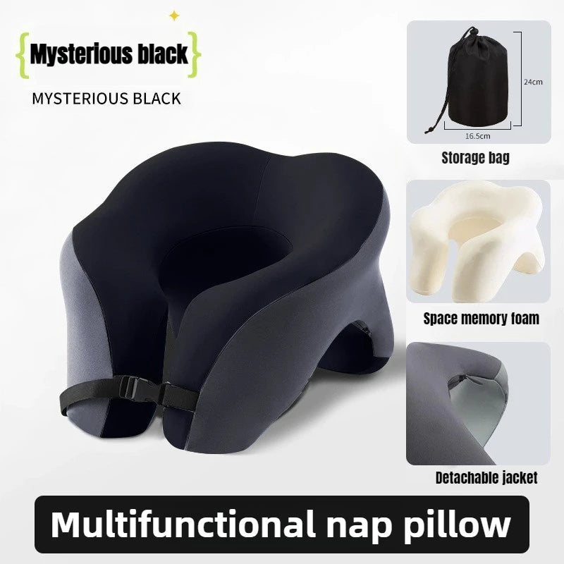 Portable U-shaped Travel Pillow Memory Foam Sleeping Pillows Office Nap Pillow Car Airplane Neck Cushion Ergonomic Head Support