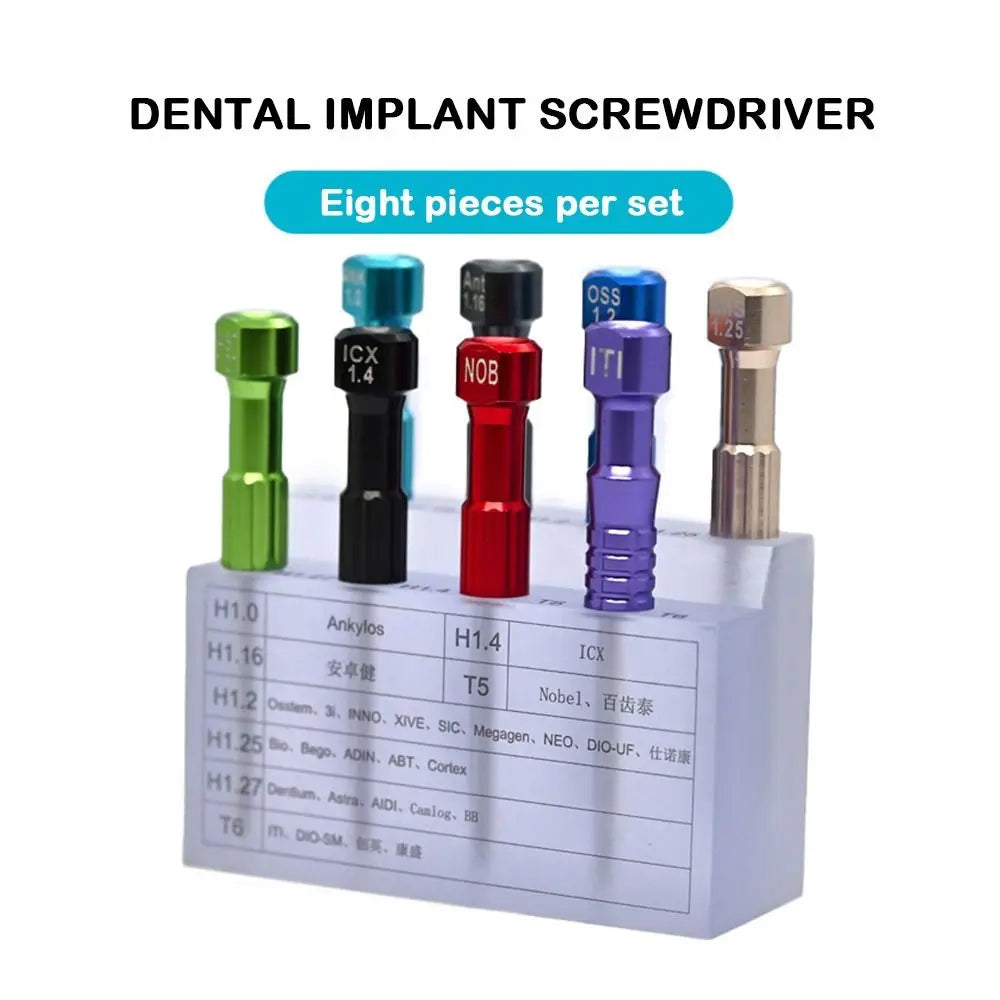 Durable 6.2cm Technician Screwdriver Multiple Color DIY Tool Kit Stainless Steel Implant Screw Driver Dental Laboratory