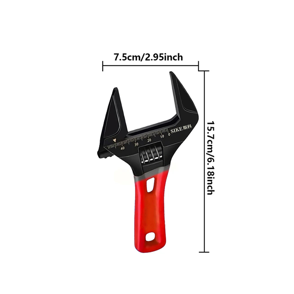 5/6/8 Inch Lightweight Adjustable Wrench Large Opening Short Handle Multi-Function Mini Wrench Plumbing Pipe Bathroom Tools