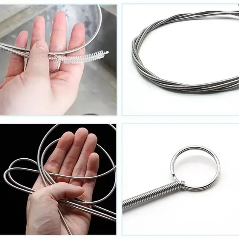 Refrigerator Drain Dredge Brush Water Dredging Tool Water Tube Cleaning Coil Cleaning Set Long Flexible Refrigerator Scrub Brush