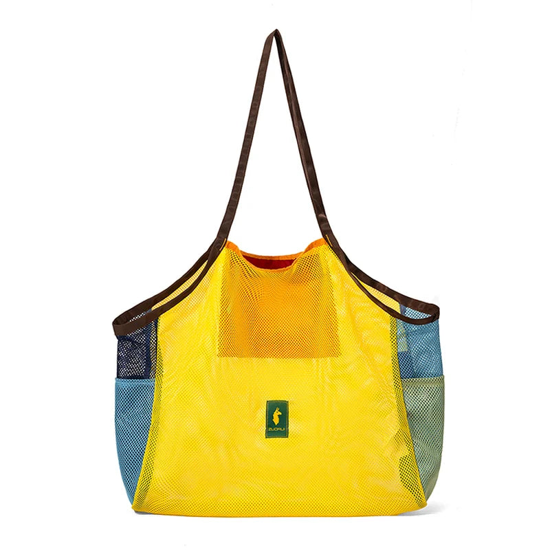 2026 New Large Capacity Mesh Women Men Tote Shoulder Bag Lightweight Reusable For Grocery Shopping Beach Swimming Gym Workout Da