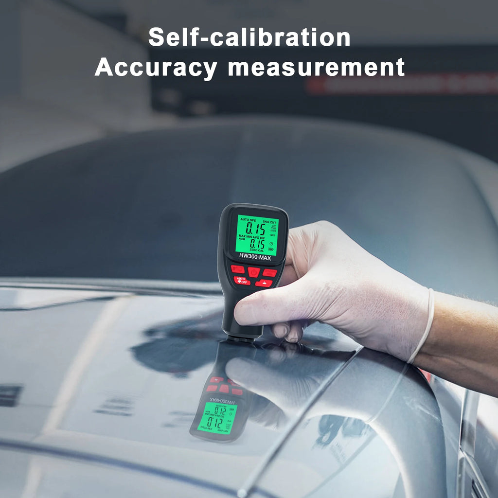 Car Paint Film Tester LCD Display Car Coating Thickness Gauge 0-2000UM Coating Measuring Tools Automotive Paint DFT Meter