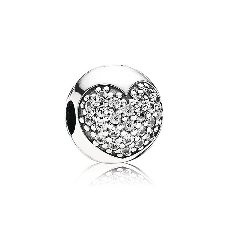 New Fashion 925 Sterling Silver Flower Cherry Round Beads Charms Pendant Fit Original Bracelet DIY Jewelry For Woman Gift
